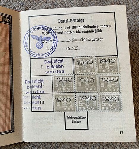 NSDAP Documents 0123 TD 8