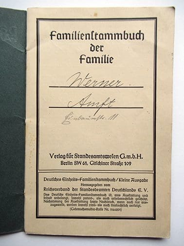 Familienstammbuch III 0423 Sta 2