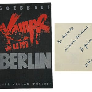 Goebbels signed 1223 AL 1