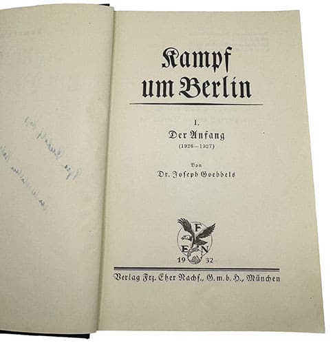 Goebbels signed 1223 AL 6