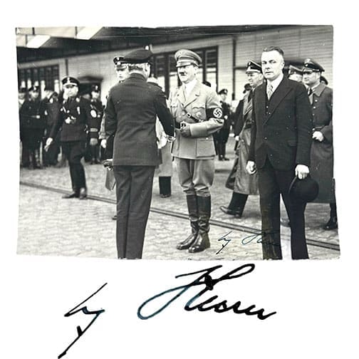 CERTIFIED ORIGINAL ADOLF HITLER SIGNED LARGE PHOTOGRAPH OD43