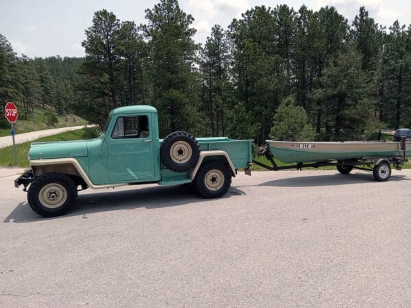 1948 WILLYS PICKUP FRAME UP RESTORATION & MATCHING BOAT - Image 10