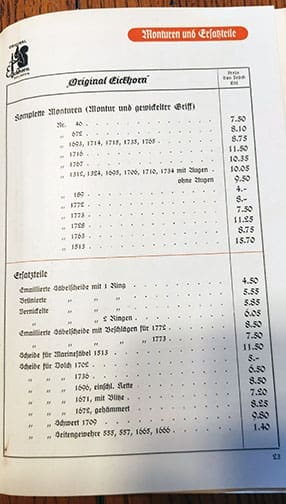 Eickhorn catalog 1025 Pi 20