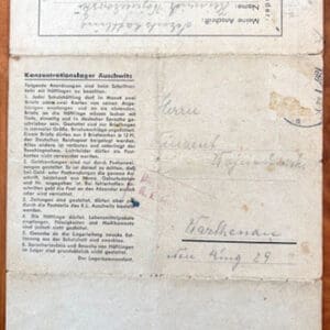 1943 Auschw letter 0426 LF 1