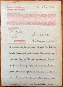 Buchenwald letter 0426 LF 1