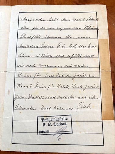 Dachau letter 0426 LF 3